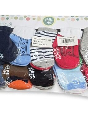 Little Me Baby Socks Multi-Color Pack
